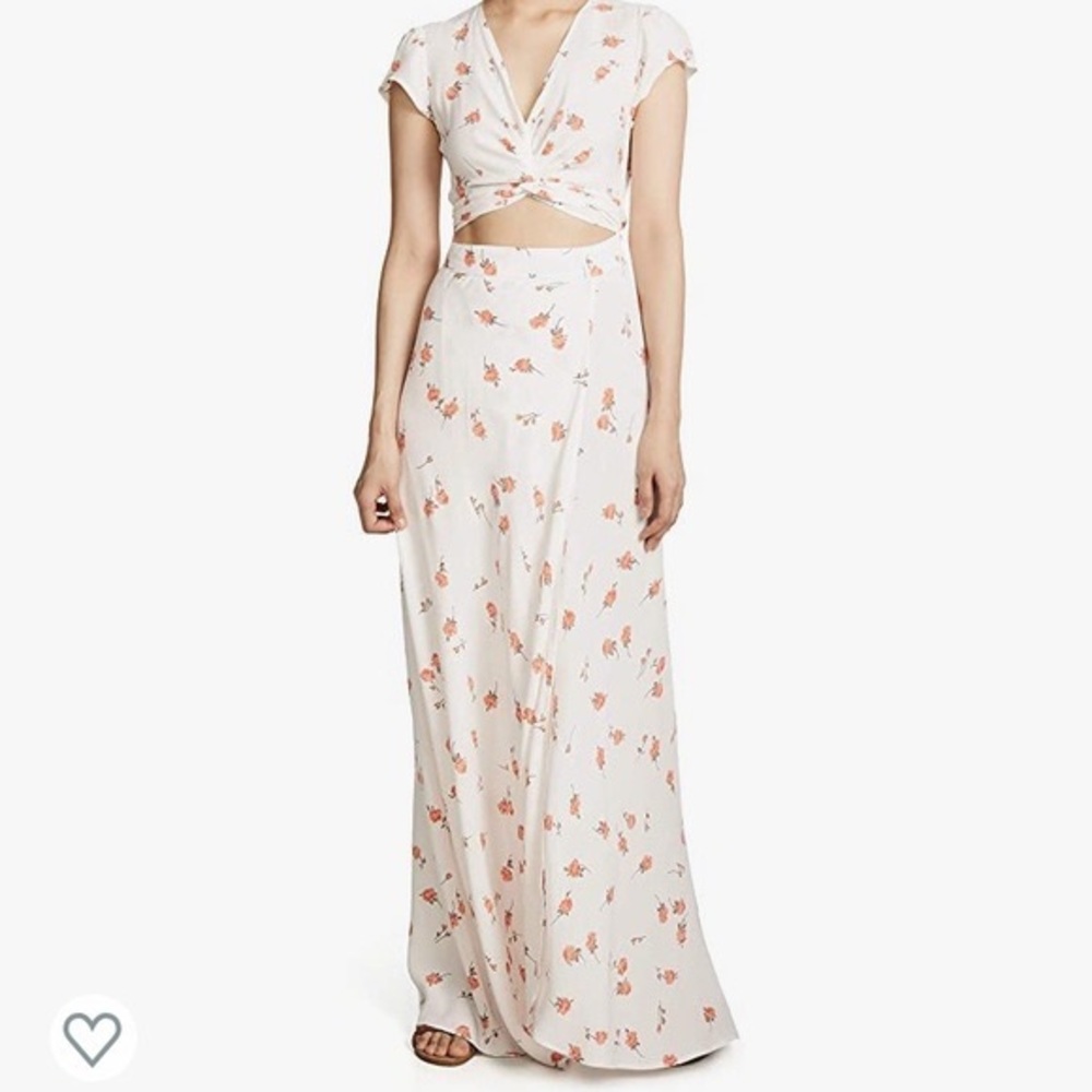 Flynn Syke All Wrapped Up Dress - White Floral Maxi